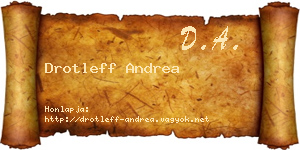 Drotleff Andrea névjegykártya